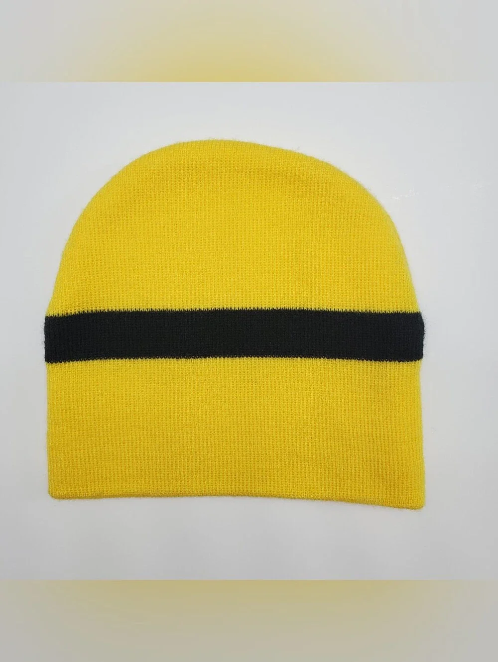 Universal Despicable Me Minion Yellow Beanie Hat with Black & White Eye Graphic